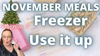 November Meals / Freezer Use it up / What’s for dinner