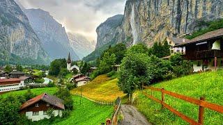 Lauterbrunnen, Switzerland's most beautiful village - A fairytale village on rainy day