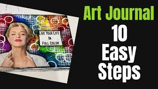 Mixed Media Art Journal Tutorial #artjournal #mixedmedia