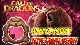 Call of Dragons - How To Defeat Elite Giant Bear!