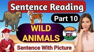 WILD ANIMALS Sentence With Picture and Animation Learn With Fun Part 10@smart1985