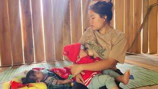 Single mother - taking care of two sick children alone, poor