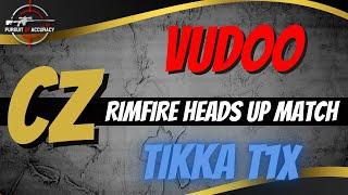 PRECISION RIMFIRE HEADS UP MATCH; CZ 457 VPT MTR versus TIKKA T1X versus VUDOO V22