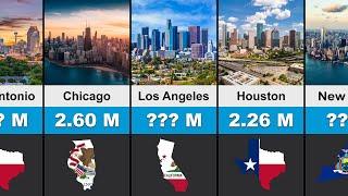 The Top 50 Most Populated Cities Comparison in The US  -   2023