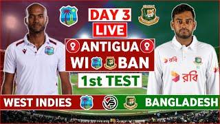 West Indies vs Bangladesh 1st Test Live Scores | WI vs BAN 1st Test Day 3 Live Scores & Commentary