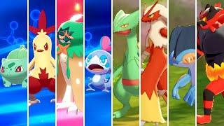 Pokémon Sword & Shield : All Starters Evolutions Comparison (Crown Tundra)