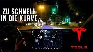 TESLA VISION Autopilot: Kurze Stadtfahrt bei Nacht | Kein Radar - Nur Kameras