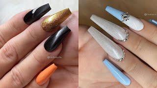 Awesome Acrylic Nails Tutorial  LONG COFFIN NAILS  Nail Art Designs Compilation