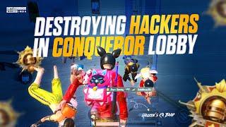 DESTROYING HAC*ERS IN CONQUEROR LOBBY  | TOP 40 RANKING  | #BGMI CLIPS