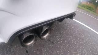 BMW M4 performance exhaust pipes - cold start + drive