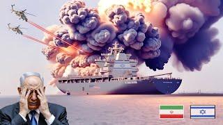 3 hours ago! Iranian SU-35 fighter jets and helicopters attack Israeli aircraft carrier