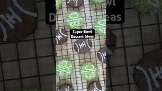Super Bowl Dessert Ideas | Football Brownies and Football Field Cupcakes #footballbrownies #cupcakes