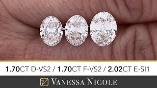 OVAL CUT DIAMOND - Oval Shape Diamond Color Grade & Diamond Size Comparison for Scott