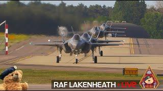 LIVE US AIR FORCE FIGHTER TOWN F-15 & F-35 ACTION • 48TH FIGHTER WING RAF LAKENHEATH 07.01.25