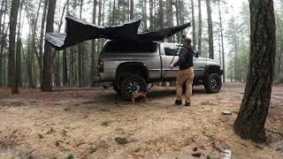 Naturnest 270-degree awning Set Up/Showing & (Takedown at very end) #truckcamping #nature