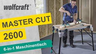 MASTER cut 2600: Multifunktionaler, mobiler Maschinentisch | wolfcraft