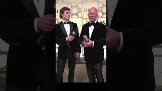 Ryan Murphy being a proud dad of Evan Peters at the Golden Globes 2023