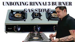 UNBOXING RINNAI 3 BURNER GAS STOVE #Rinnai #stove