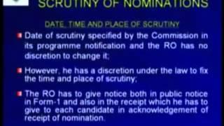 Scrutiny of Nomination