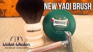 New Yaqi Brush and Muhle R89 + Proraso green