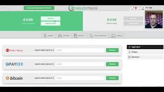 GELIOS TRADE come effettuare il primo deposito  ricaricare il wallet