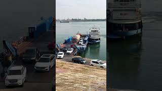 Ferry crossing the river. Safety is the first priority.Short film entertainment #247