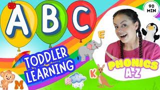 Learn The Alphabet, Letters, Phonics Song | Toddler Learning Video | Letter Sounds | Speech | ABCs