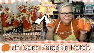  Tin Can Pumpkins || Rustic Country Cuteness using Recycled Cans || Budget Friendly Crafts