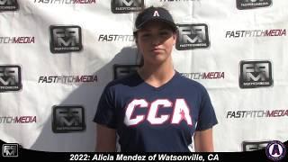 2022 Alicia Mendez Pitcher and First Base Softball Skills Video - CCA