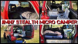 I created a tiny micro stealth camper in my Suzuki Jimny