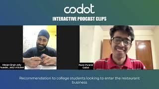 Pointers for students looking to enter the restaurant business | Manjot Singh Jolly, CoDot Clips