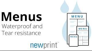 Waterproof and Tear Resistant Menus for Restaurants | Newprint