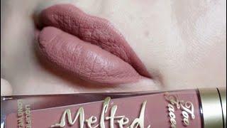 TOO FACED  ||  Melted Matte "Sell Out" lip swatch