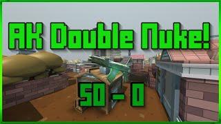 Krunker Double Nuke with AK! [ Flawless Kranked Gameplay ]