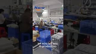 NUIU H4 lens in production #biled #autoparts #ledlights #headlightmodified #headlamps #led #light