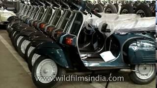 Bajaj Chetak scooter factory in India - two wheelers for the masses (archival)