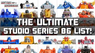 The Ultimate STUDIO SERIES 86 List! (First Edition)