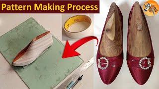 How to Make Point  Ballet Shoe Pattern | Easy Shoes Pattern Making Process | Shoe Design Tutorial