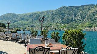 Lunch time with beautiful scenery at Kotor, Montenegro.