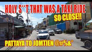 Pattaya to Jomtien by Motorbike Taxi: FAST & FURIOUS! (Almost Died!) 