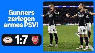 PSV Eindhoven 1:7 FC Arsenal | Highlights - UEFA Champions League