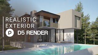 Realistic Exterior Render with D5 Render | Private House 349 |