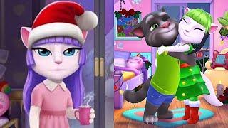 Join Angela's Party of Tom in My Talking Angela 2 Christmas update Gameplay Android ios