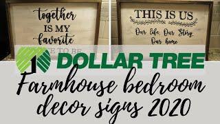 DOLLAR TREE FARMHOUSE DIY'S | DOLLAR TREE FARMHOUSE BEDROOM DECOR 2020