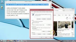 How To Change Your Default Home Page - Internet Explorer 11