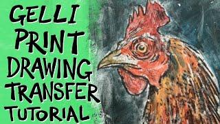 Gelli printing  / drawing transfer tips