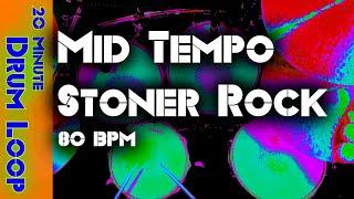 20 Minute Drum Loop - Mid Tempo Stoner Rock 80 BPM