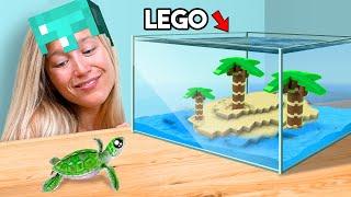 I Built LEGO Minecraft for a Real Turtle