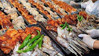 Amazing! Popular Spicy Sweet Charcoal Grilled Chicken Master / Korean street food