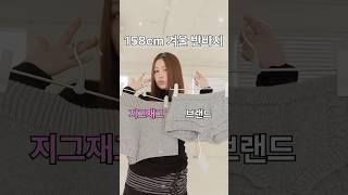 158cm 겨울 반바지 지그재그 vs 브랜드 비교 #shorts #키작녀코디 #패션하울